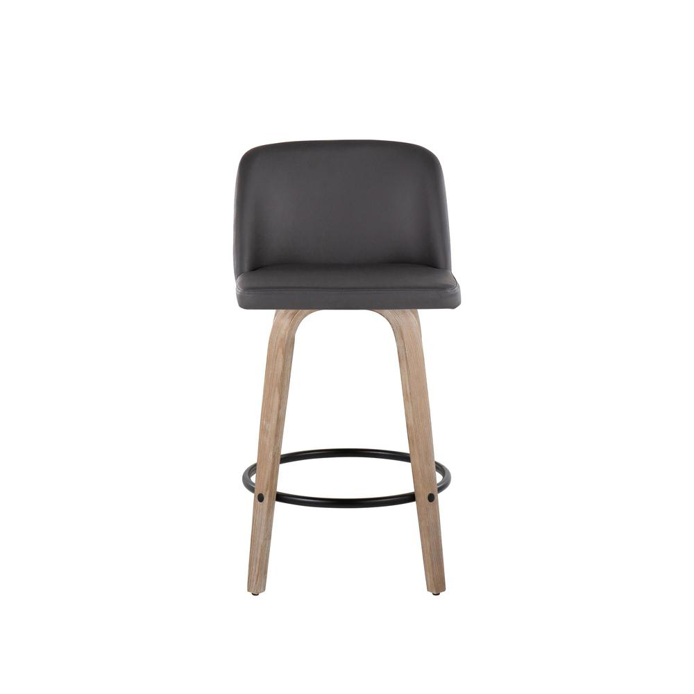 White Toriano 26" Fixed Height Counter Stool - Set of 2. Picture 6