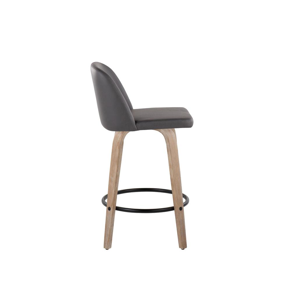 White Toriano 26" Fixed Height Counter Stool - Set of 2. Picture 3