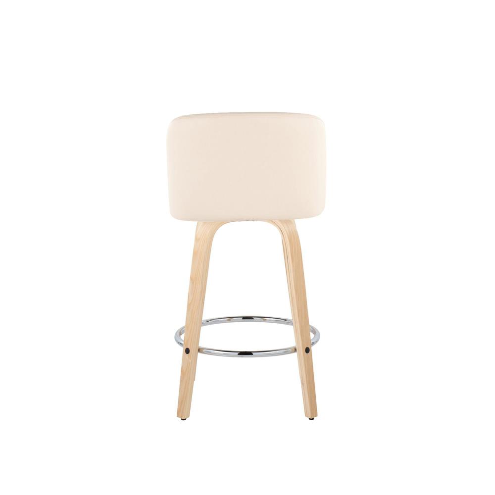 Brown Toriano 26" Fixed Height Counter Stool - Set of 2. Picture 5
