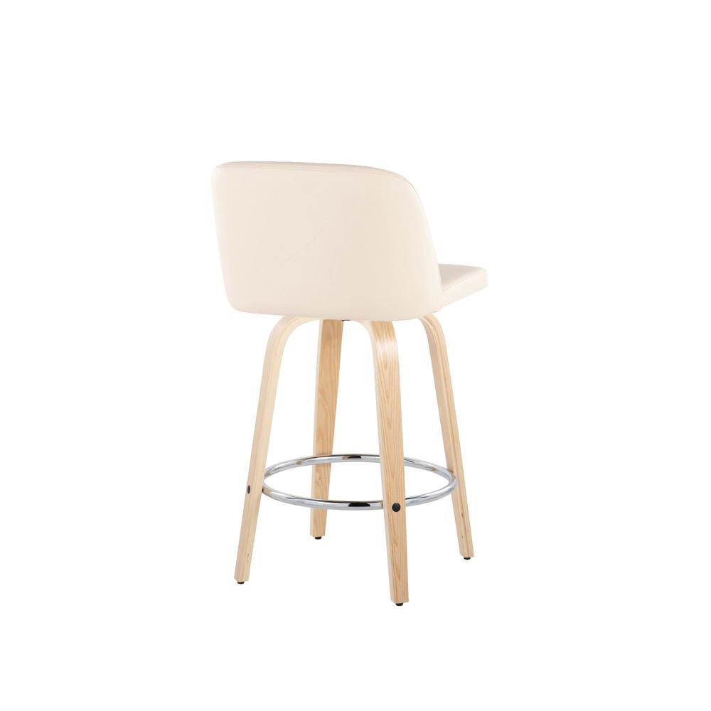 Brown Toriano 26" Fixed Height Counter Stool - Set of 2. Picture 4