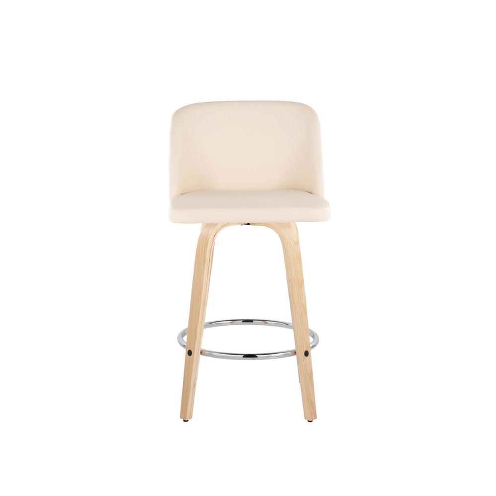 Brown Toriano 26" Fixed Height Counter Stool - Set of 2. Picture 6