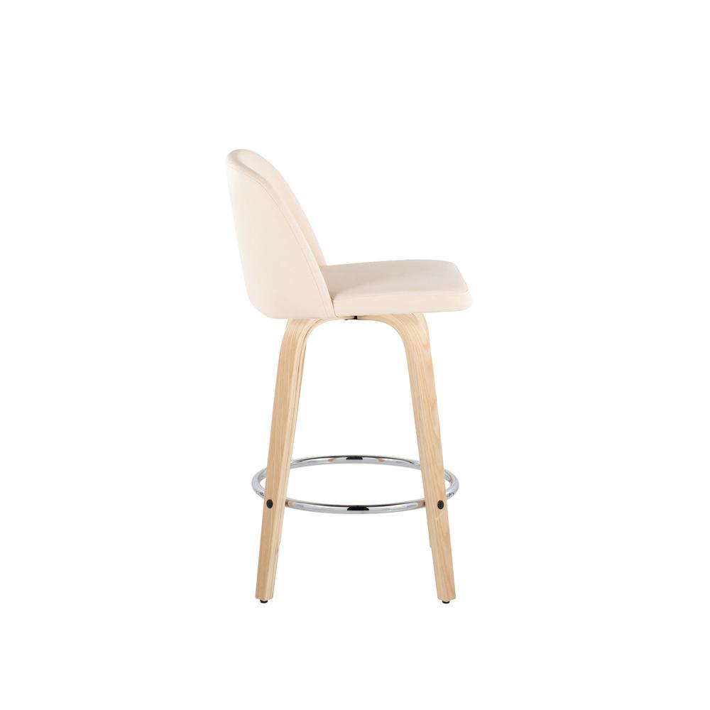 Brown Toriano 26" Fixed Height Counter Stool - Set of 2. Picture 3