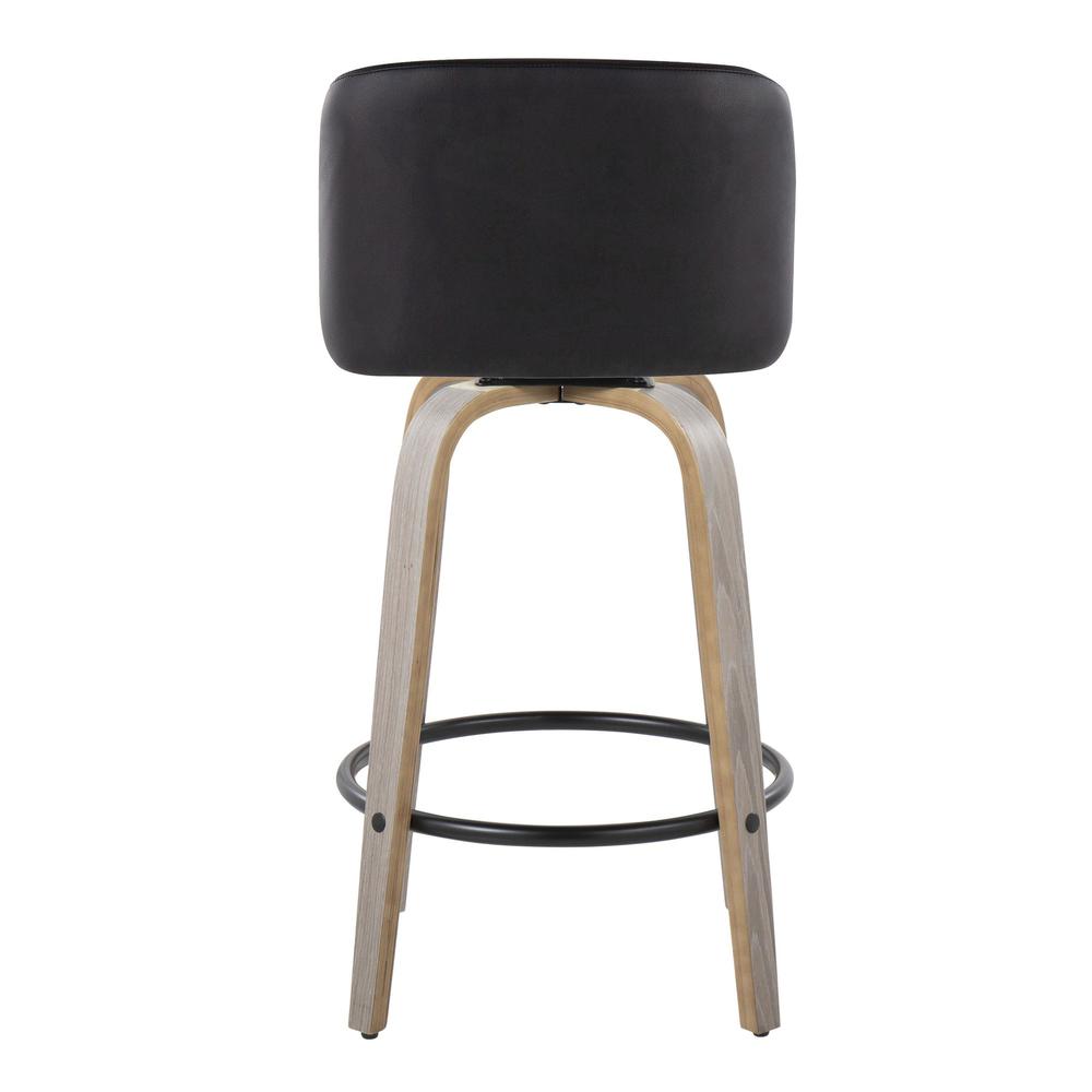 Grey Toriano 26" Fixed-Height Counter Stool - Set of 2. Picture 5