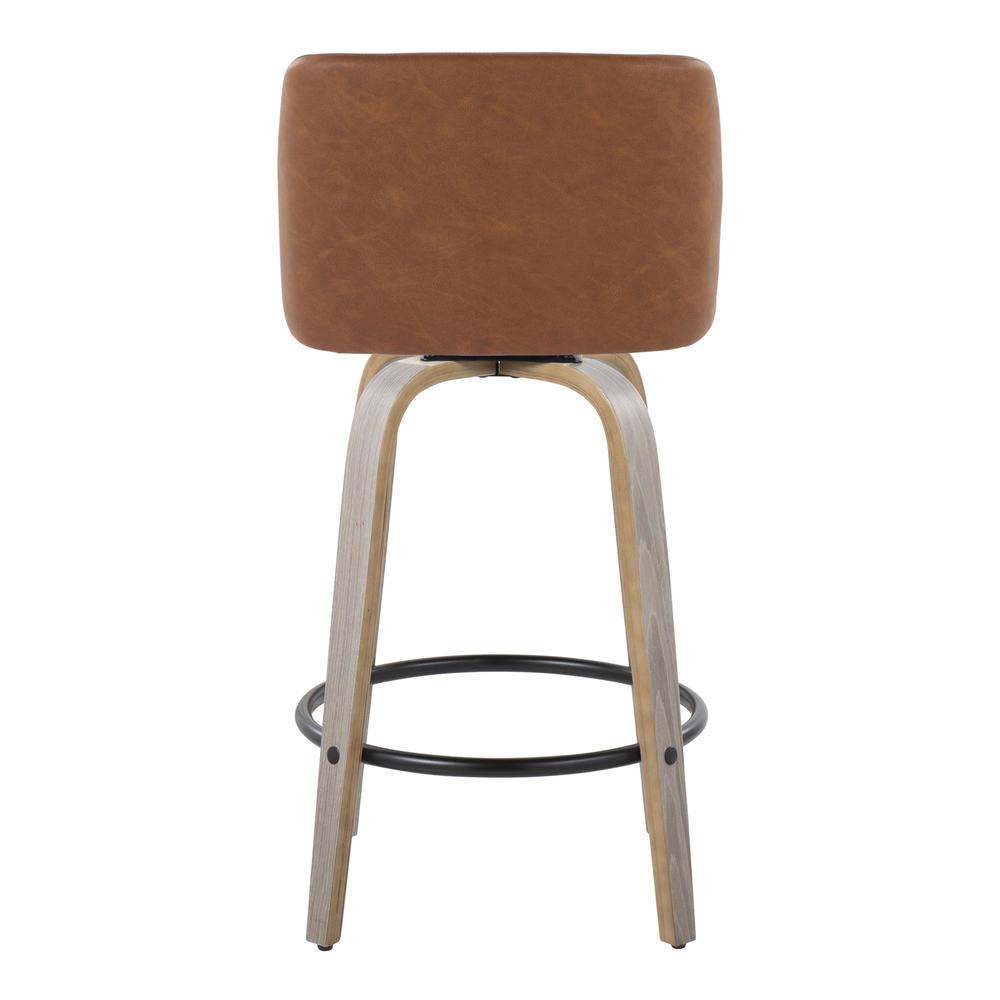 Grey Toriano 26" Fixed-Height Counter Stool - Set of 2. Picture 5