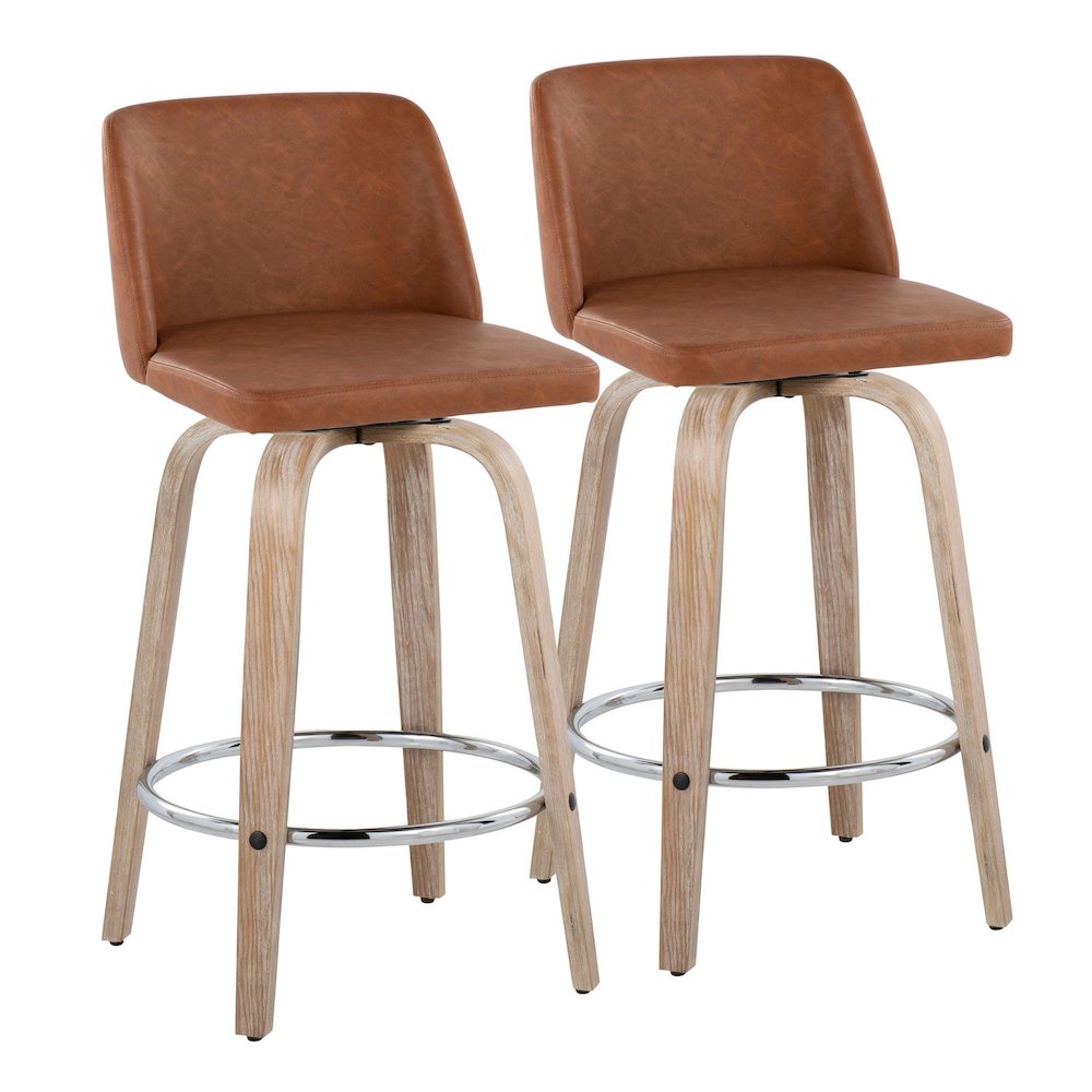 Toriano 26" Fixed-Height Counter Stool - Set of 2. Picture 1