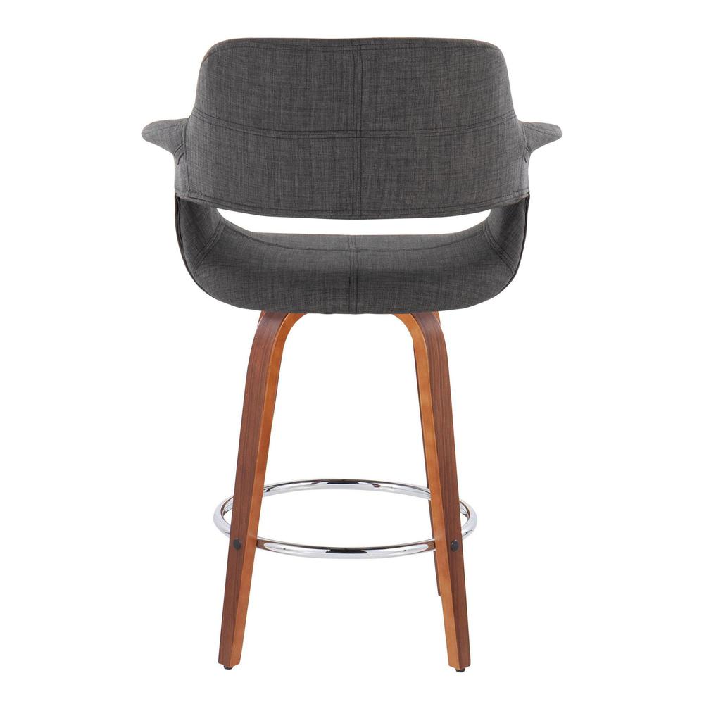 Grey Vintage Flair 26" Fixed-Height Counter Stool - Set of 2. Picture 5