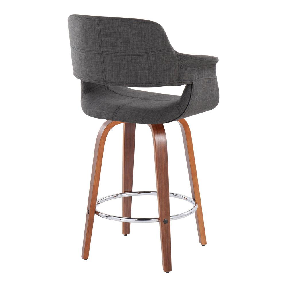 Grey Vintage Flair 26" Fixed-Height Counter Stool - Set of 2. Picture 4