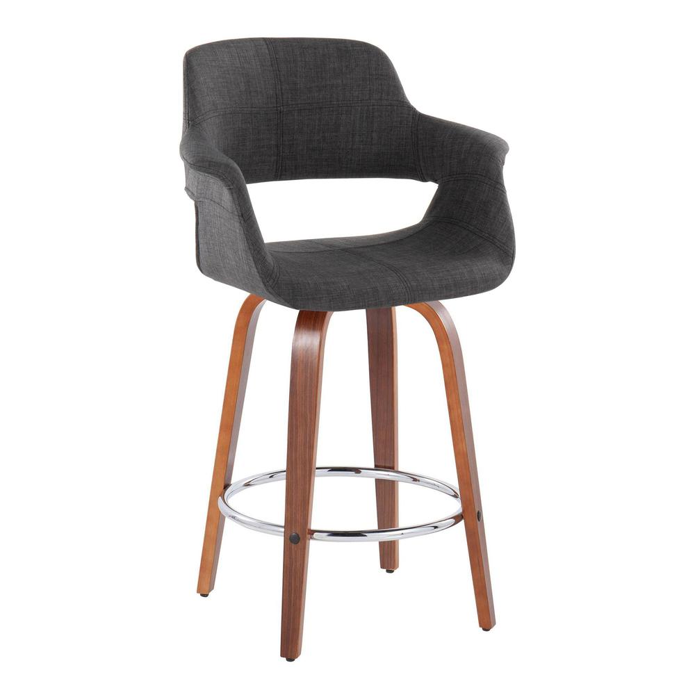 Grey Vintage Flair 26" Fixed-Height Counter Stool - Set of 2. Picture 2