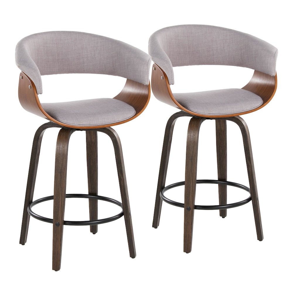 Vintage Mod 26" Fixed-Height Counter Stool - Set of 2. Picture 1