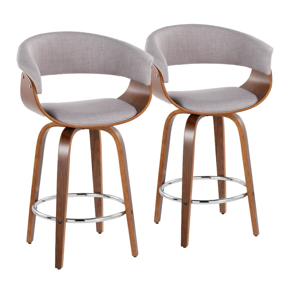 Vintage Mod 26" Fixed-Height Counter Stool - Set of 2. Picture 8