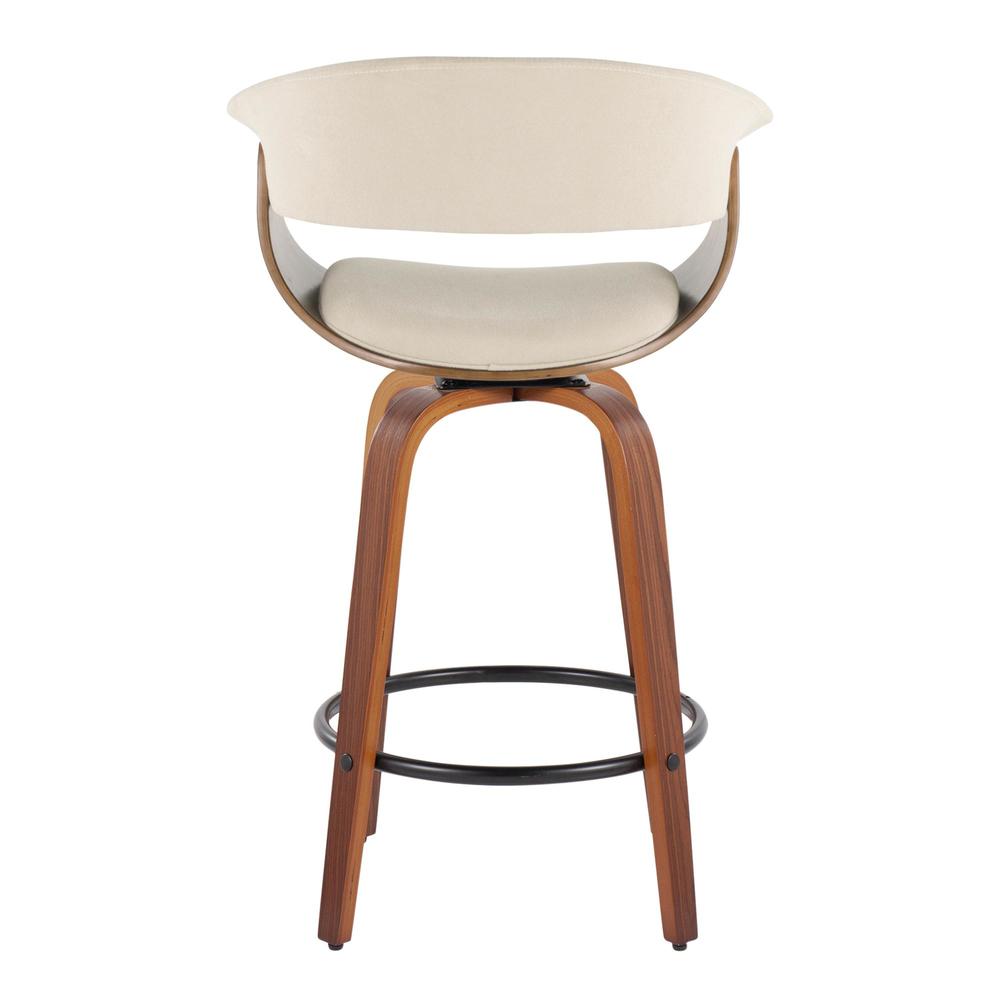 Beige Vintage Mod 26" Fixed-Height Counter Stool - Set of 2. Picture 5