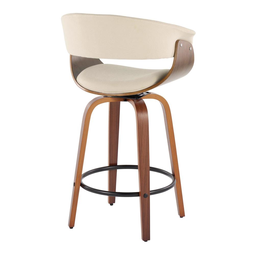 Beige Vintage Mod 26" Fixed-Height Counter Stool - Set of 2. Picture 4