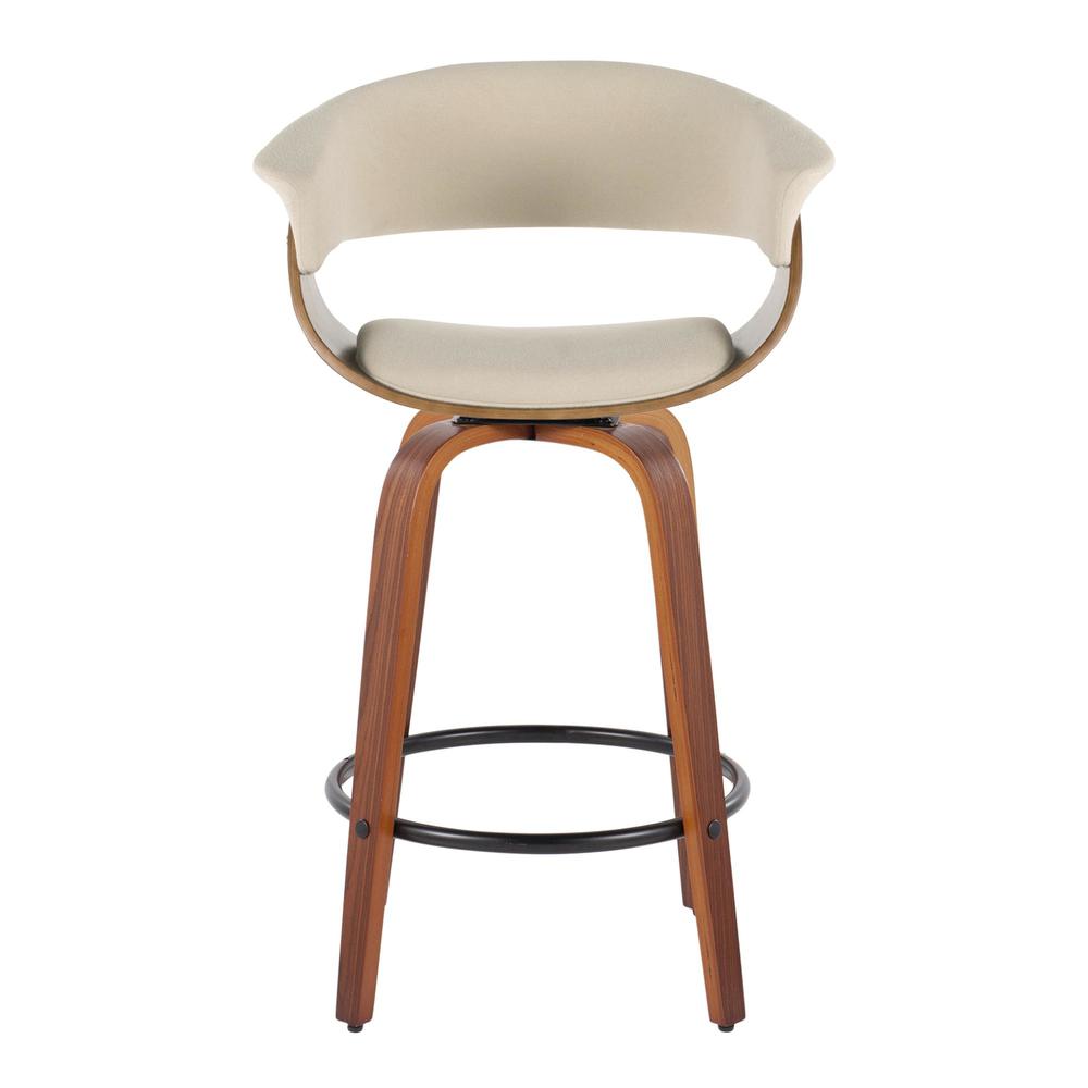 Beige Vintage Mod 26" Fixed-Height Counter Stool - Set of 2. Picture 6