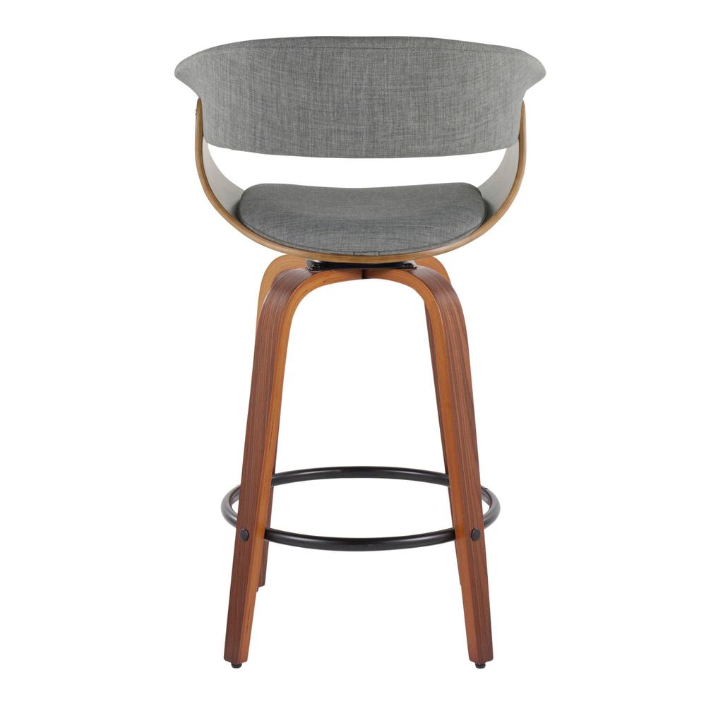 Grey Vintage Mod 26" Fixed-Height Counter Stool - Set of 2. Picture 5