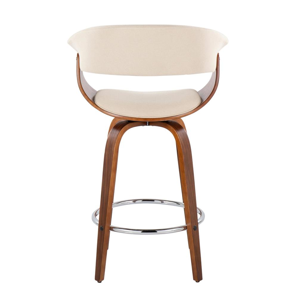 Beige Vintage Mod 26" Fixed-Height Counter Stool - Set of 2. Picture 5