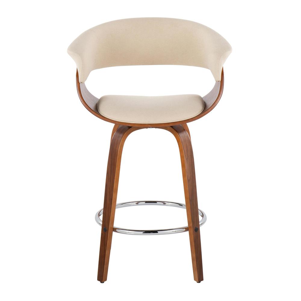 Beige Vintage Mod 26" Fixed-Height Counter Stool - Set of 2. Picture 6