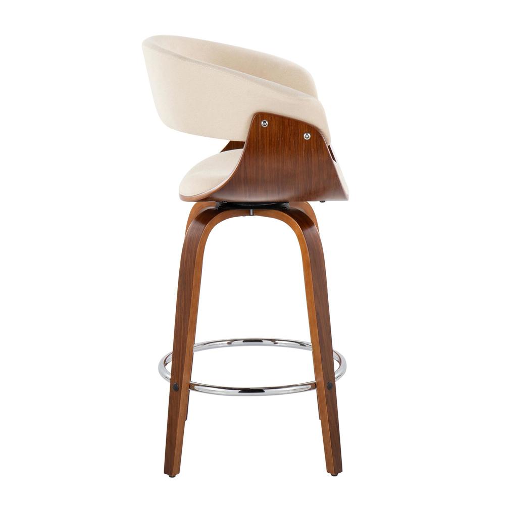 Beige Vintage Mod 26" Fixed-Height Counter Stool - Set of 2. Picture 3