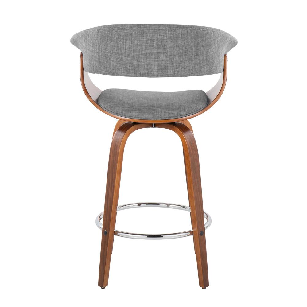 Grey Vintage Mod 26" Fixed-Height Counter Stool - Set of 2. Picture 5
