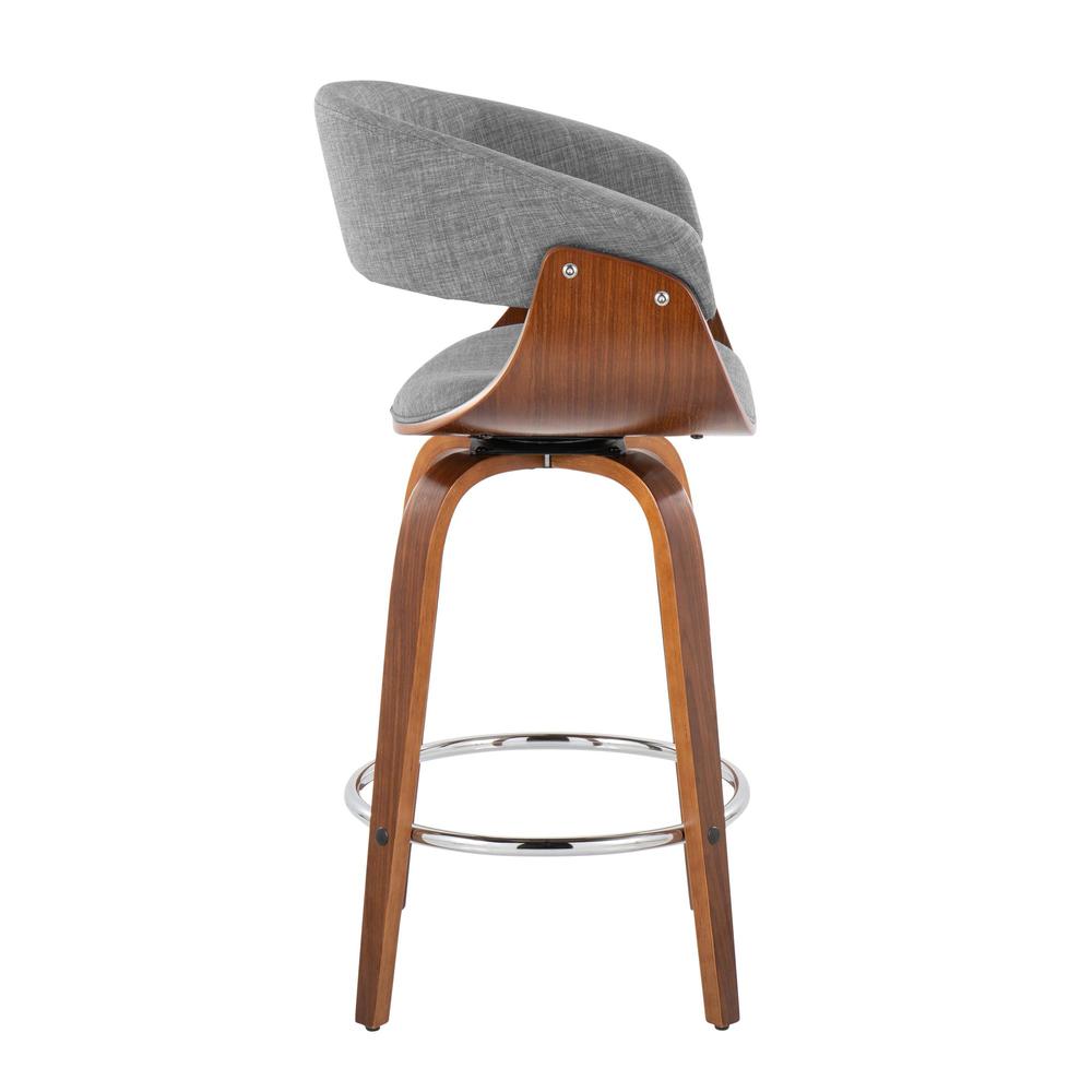 Grey Vintage Mod 26" Fixed-Height Counter Stool - Set of 2. Picture 3