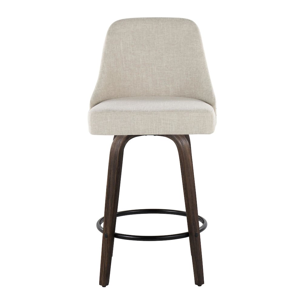 Studded Marcel 27" Fixed-Height Counter Stool - Set of  2. Picture 6