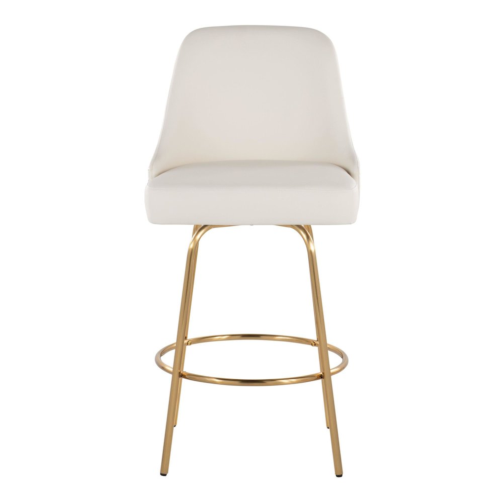 Studded Marcel 27" Fixed-Height Counter Stool - Set of  2. Picture 6