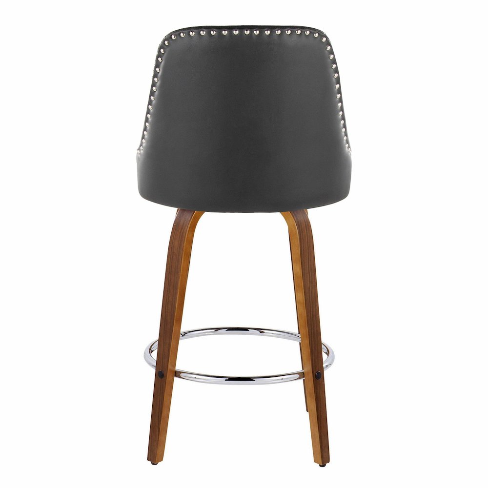Studded Marcel 27" Fixed-Height Counter Stool - Set of  2. Picture 5