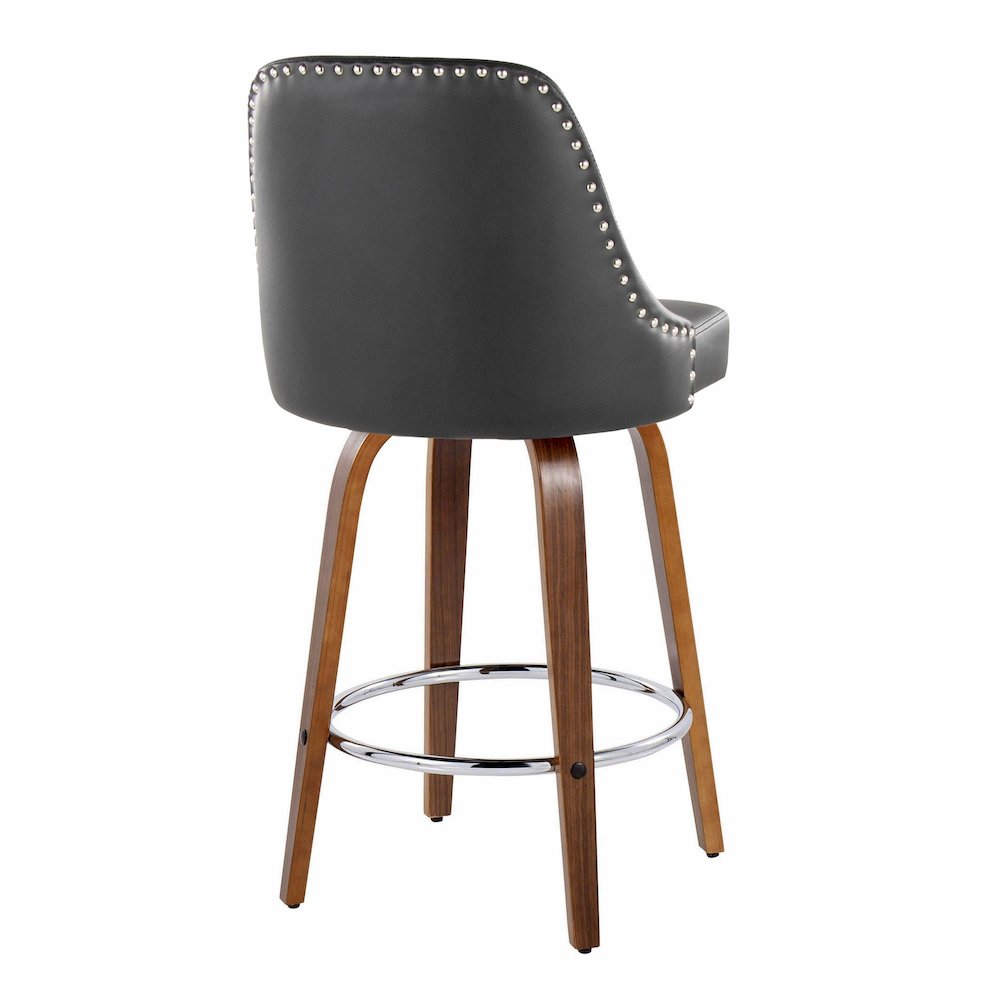 Studded Marcel 27" Fixed-Height Counter Stool - Set of  2. Picture 4