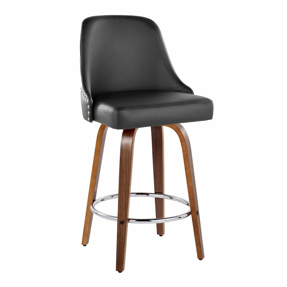 Studded Marcel 27" Fixed-Height Counter Stool - Set of  2. Picture 2