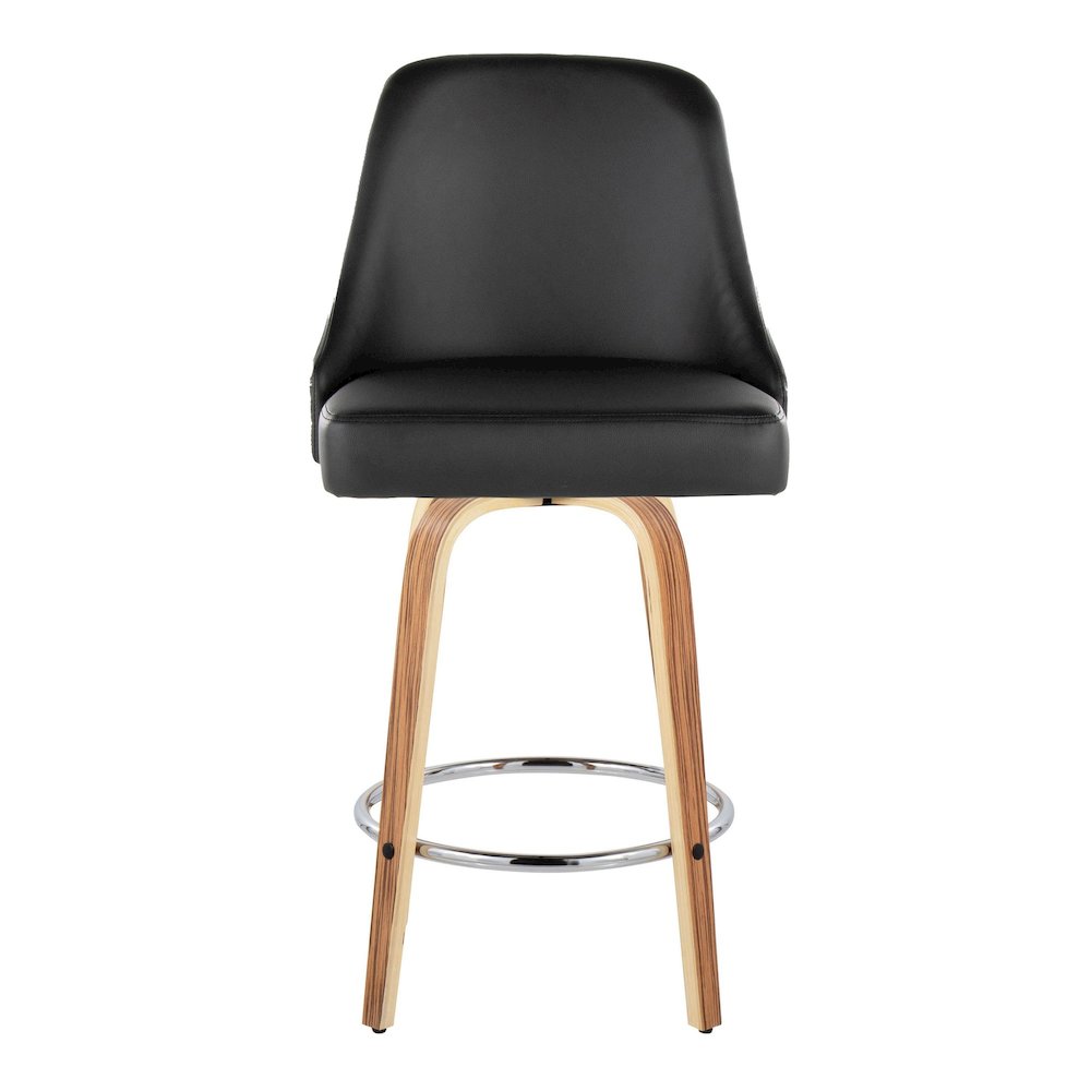Studded Marcel 27" Fixed-Height Counter Stool - Set of  2. Picture 6