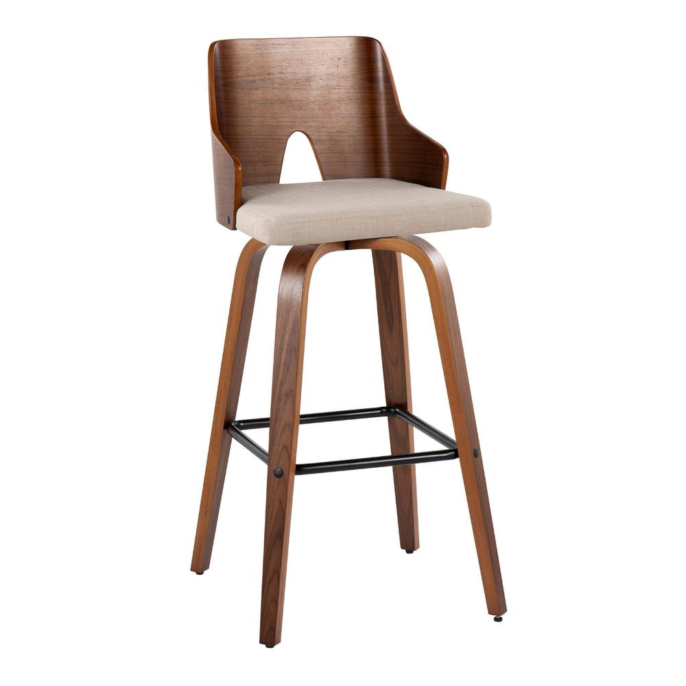 Beige Ariana 30" Fixed-Height Barstool - Set of 2. Picture 2