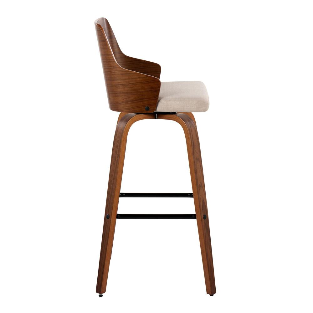 Beige Ariana 30" Fixed-Height Barstool - Set of 2. Picture 3