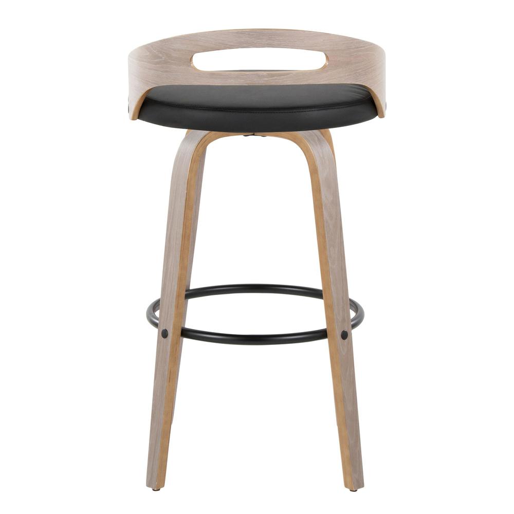 Grey Cassis 30" Fixed-Height Barstool - Set of 2. Picture 5
