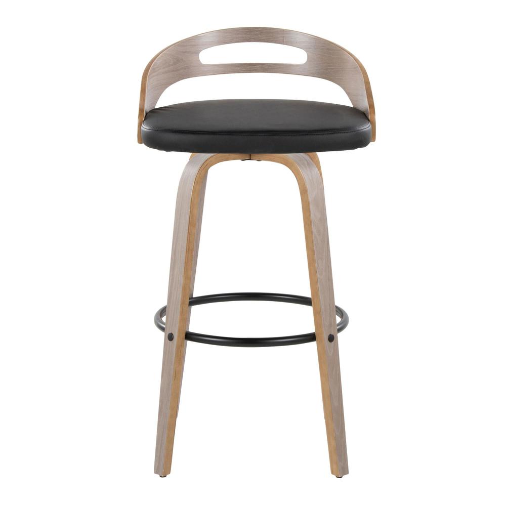 Grey Cassis 30" Fixed-Height Barstool - Set of 2. Picture 6