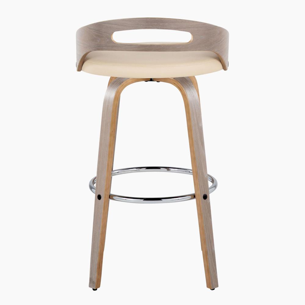 Grey Cassis 30" Fixed-Height Barstool - Set of 2. Picture 5
