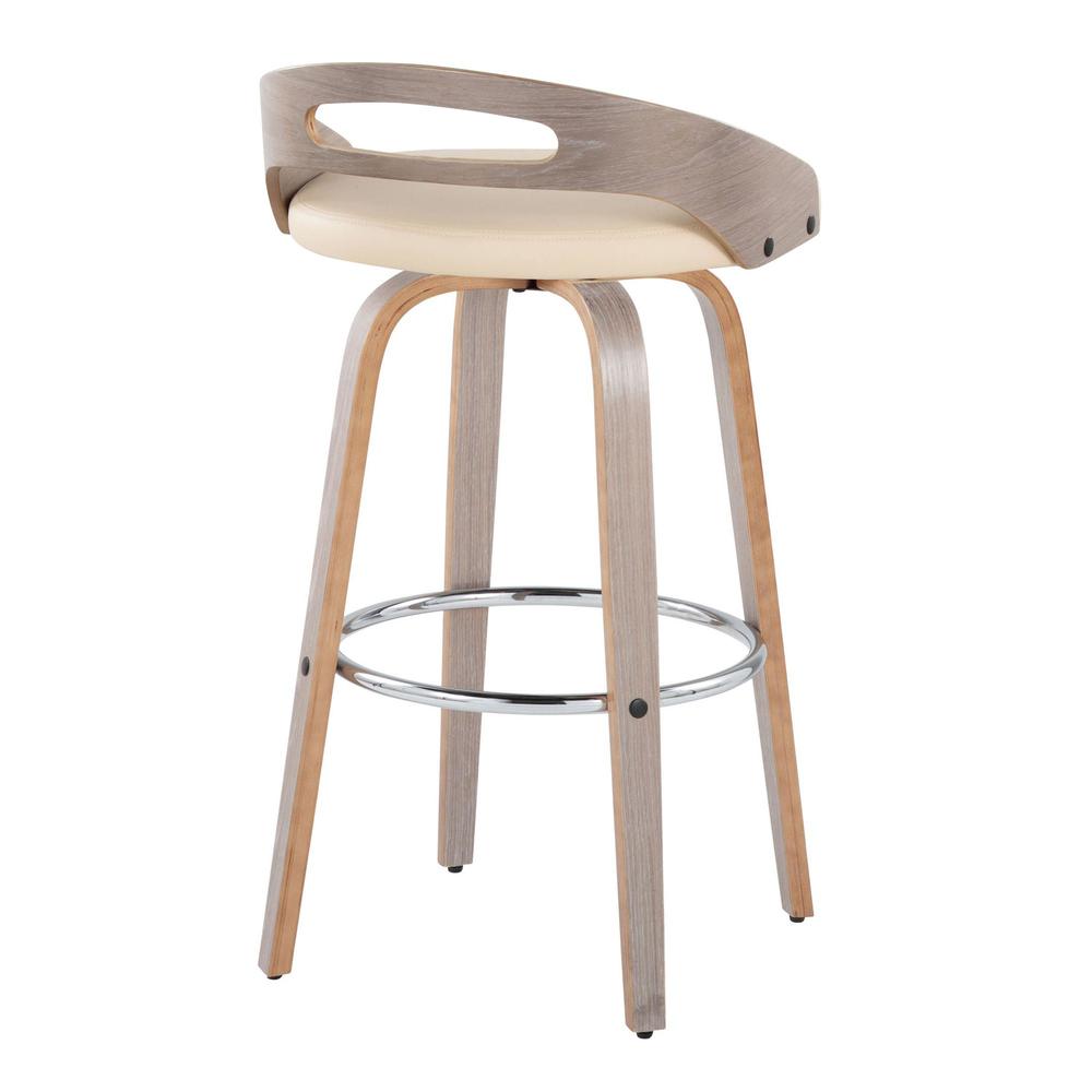 Grey Cassis 30" Fixed-Height Barstool - Set of 2. Picture 4