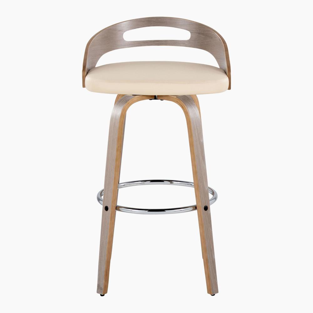 Grey Cassis 30" Fixed-Height Barstool - Set of 2. Picture 6