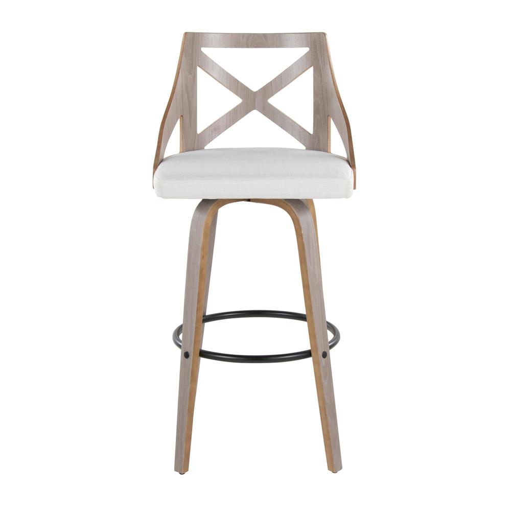 Grey Charlotte 30" Fixed-Height Barstool - Set of 2. Picture 6