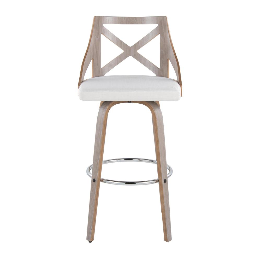 Grey Charlotte 30" Fixed-Height Barstool - Set of 2. Picture 6