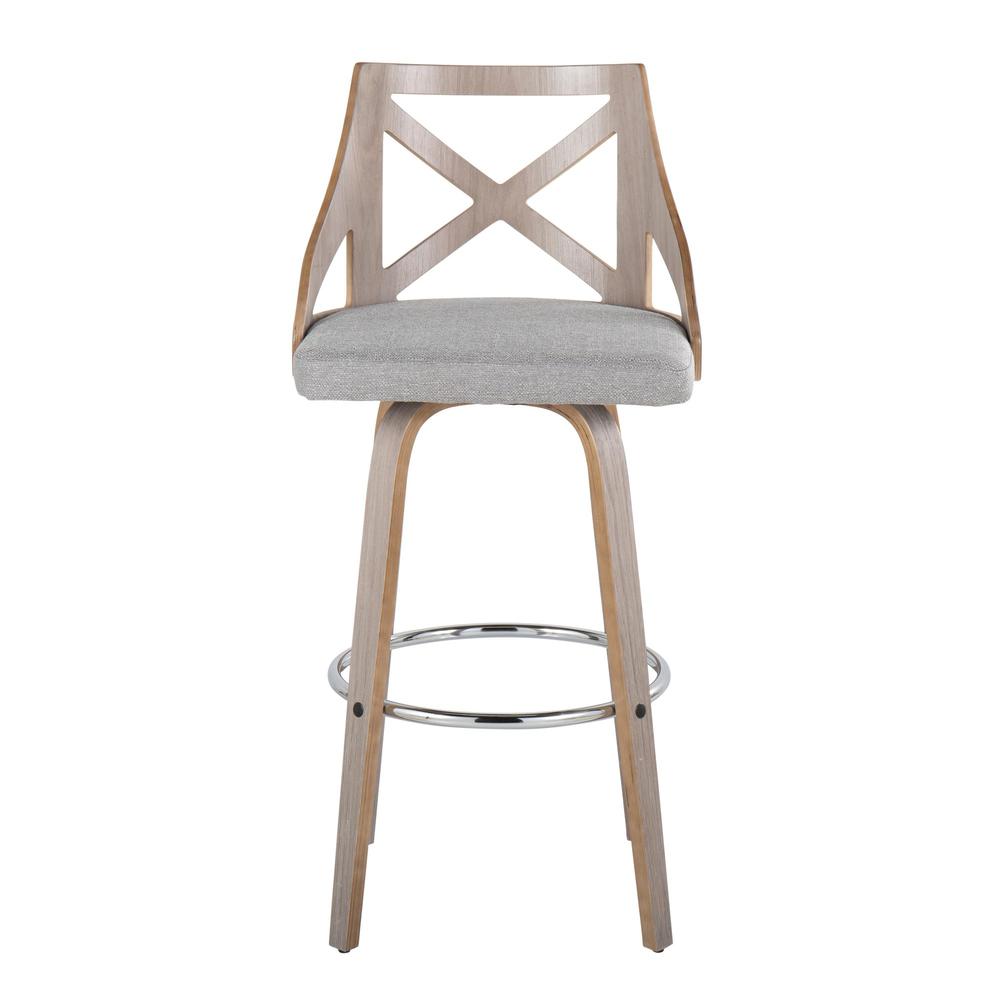 Grey Charlotte 30" Fixed-Height Barstool - Set of 2. Picture 6