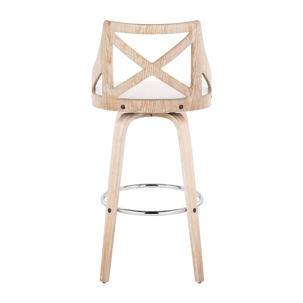 Clear Charlotte 30" Fixed-Height Barstool - Set of 2. Picture 5