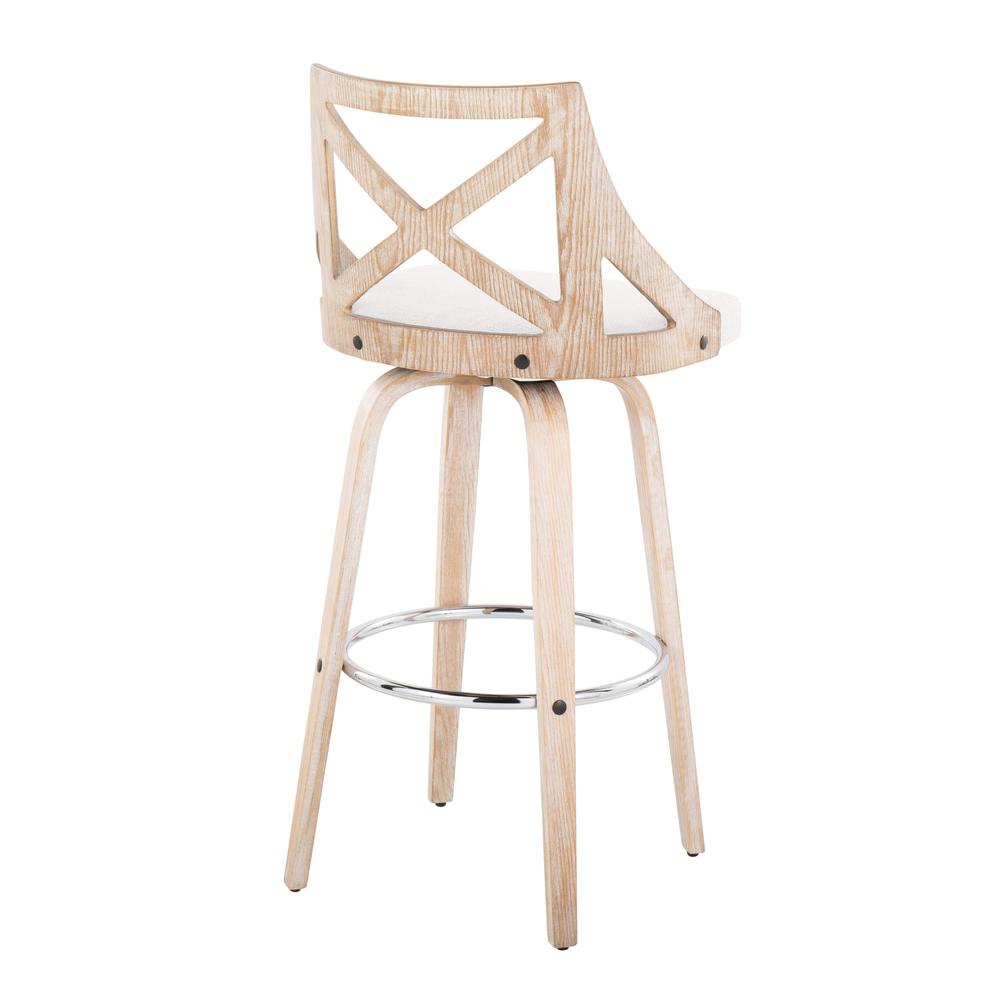 Clear Charlotte 30" Fixed-Height Barstool - Set of 2. Picture 4