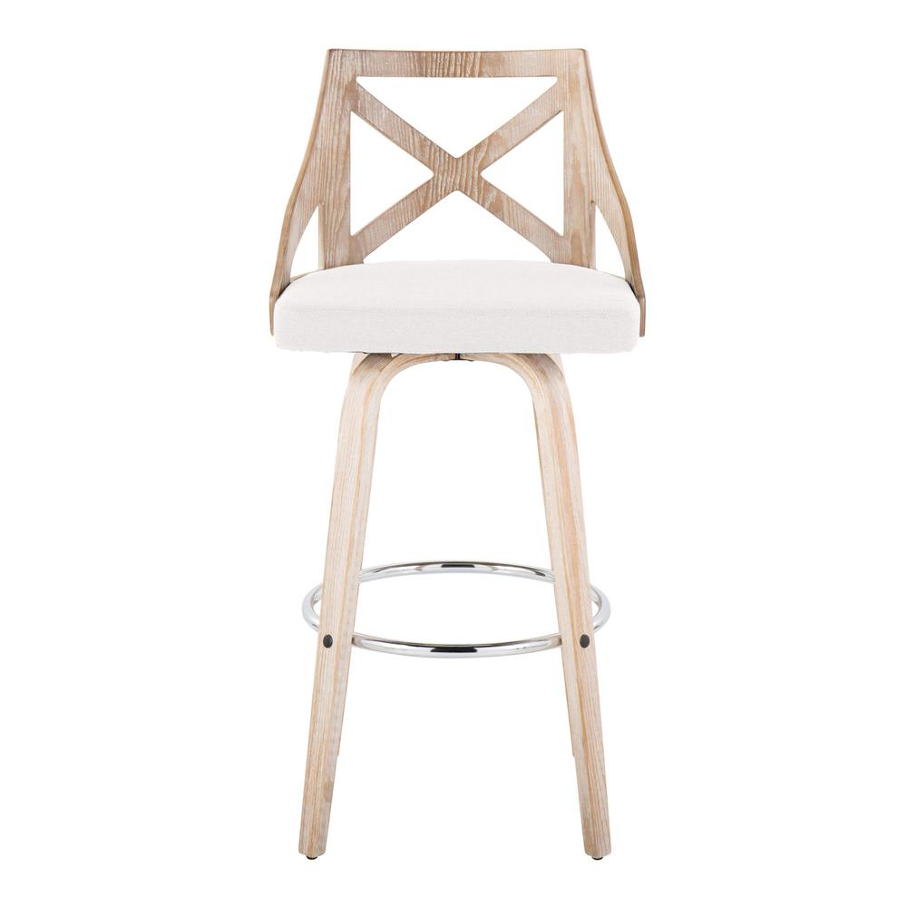 Clear Charlotte 30" Fixed-Height Barstool - Set of 2. Picture 6