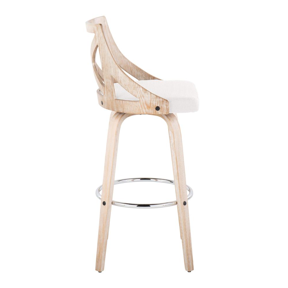 Clear Charlotte 30" Fixed-Height Barstool - Set of 2. Picture 3
