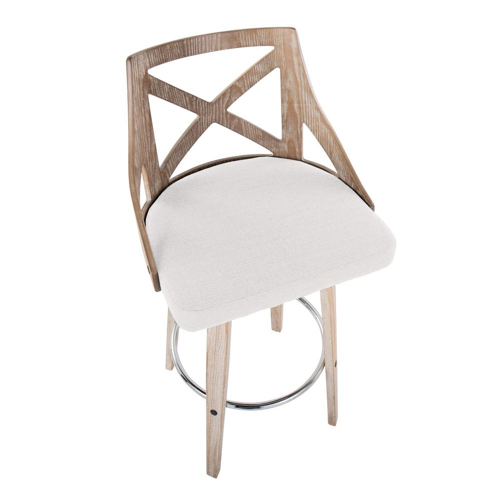 Clear Charlotte 30" Fixed-Height Barstool - Set of 2. Picture 7