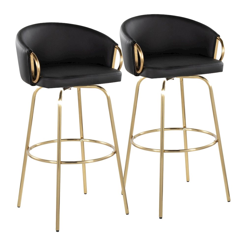 Claire 30" Fixed-Height Barstool - Set of 2. Picture 1