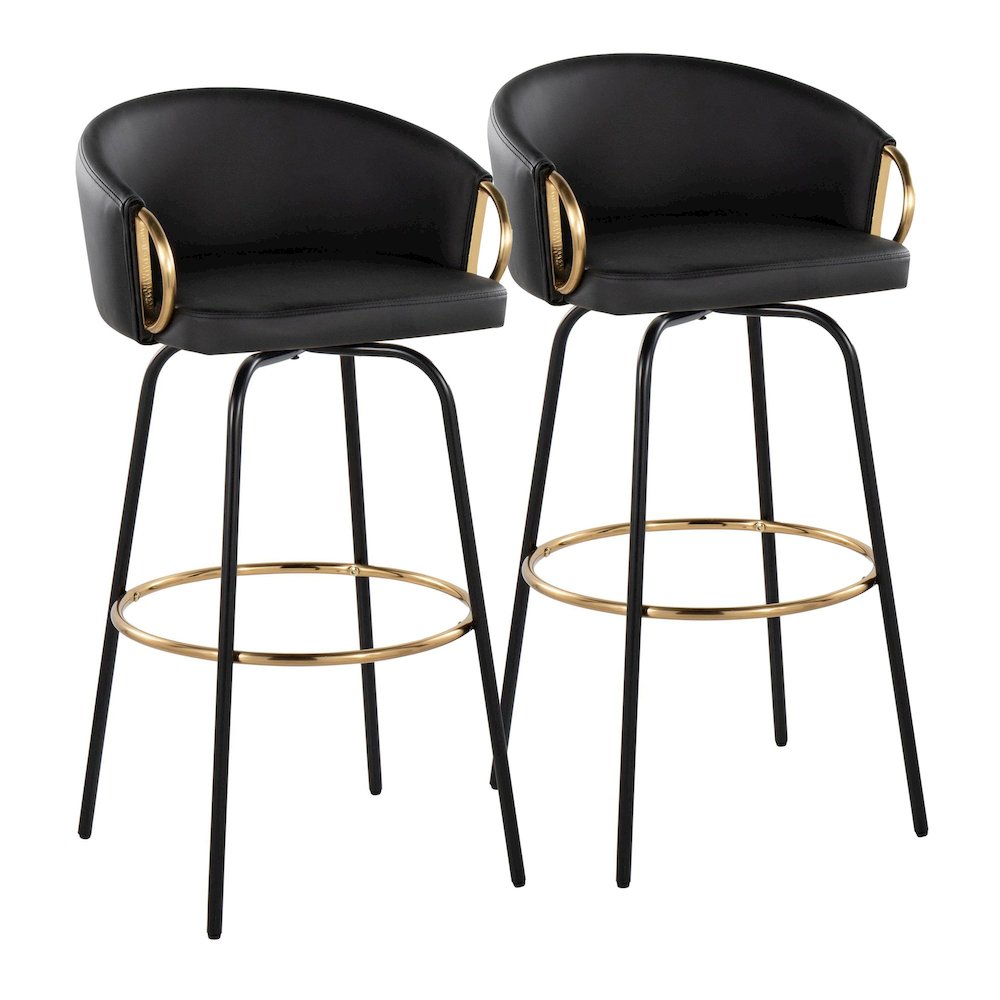 Claire 30" Fixed-Height Barstool - Set of 2. Picture 1