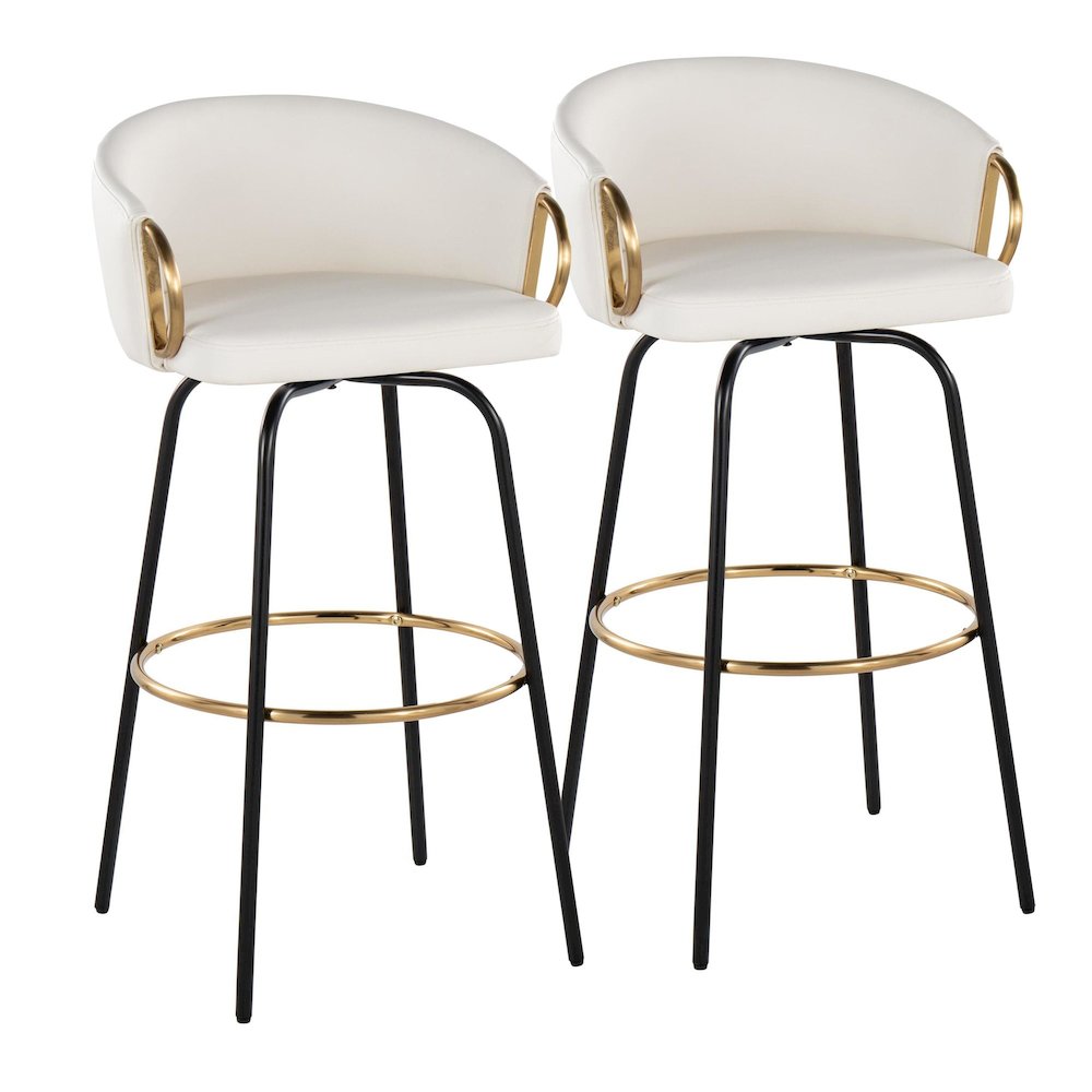 Claire 30" Fixed-Height Barstool - Set of 2. Picture 1