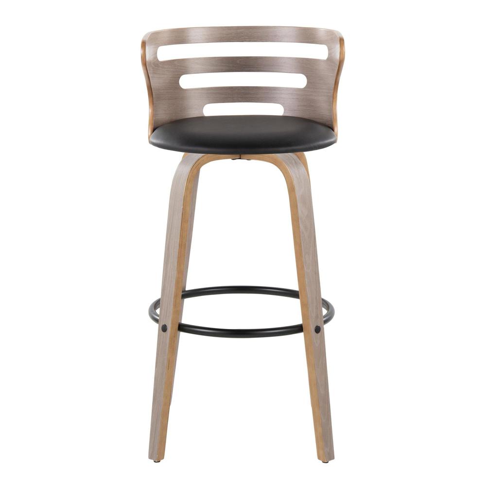 Grey Cosini 30" Fixed-Height Barstool - Set of 2. Picture 6