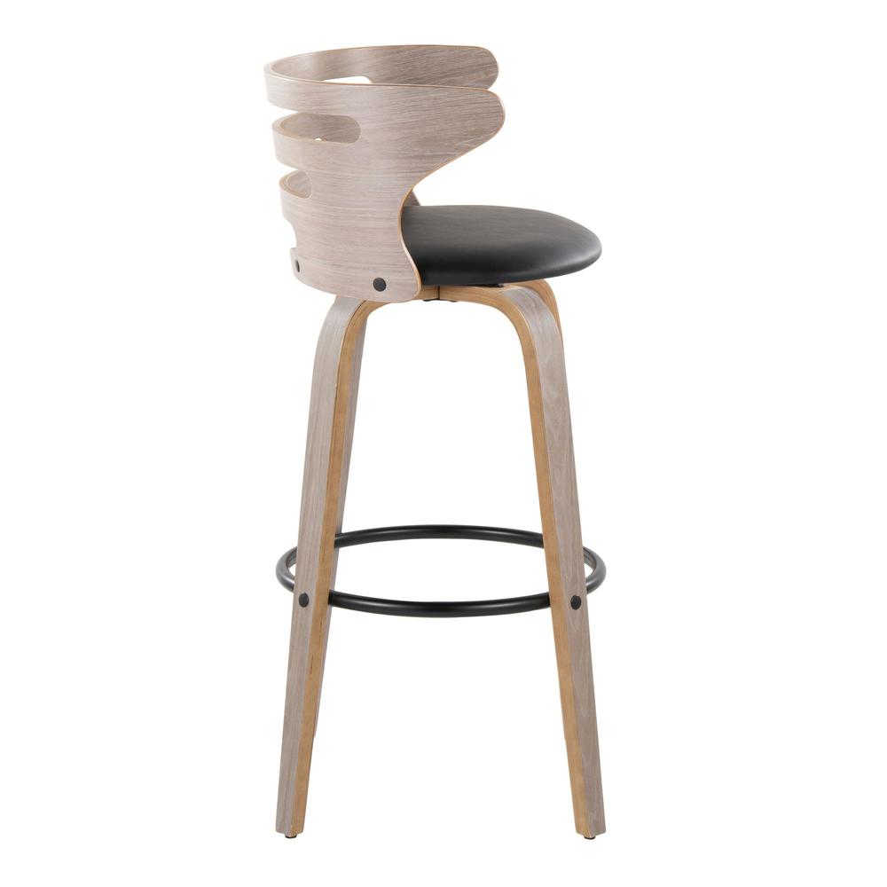 Grey Cosini 30" Fixed-Height Barstool - Set of 2. Picture 3