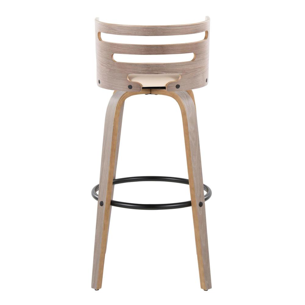 Grey Cosini 30" Fixed-Height Barstool - Set of 2. Picture 5